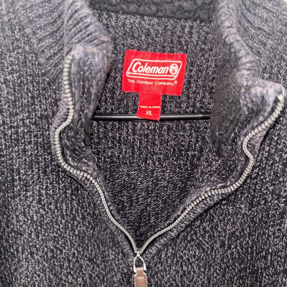 Coleman Men's Charcoal Zip-Up Sweater - Picture 2 of 6